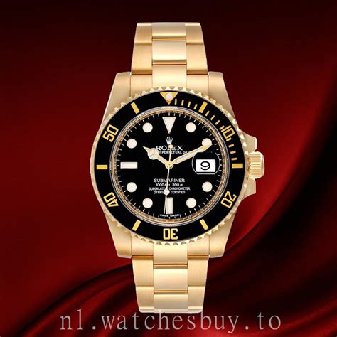 gouden horloge rolex|rolex sub horloge.